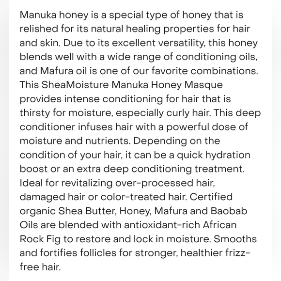 SHEA MOISTURE INTENSIVE HYDRATION CONDITIONER SHAMPOO & HAIR MASK & deodorant - Picture 7 of 9